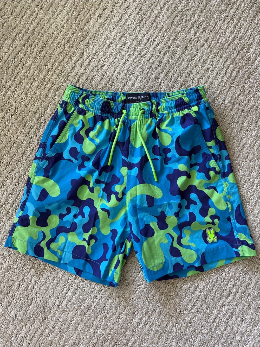 Psycho Bunny Boys Camo Swim Trunks size L 14-16
